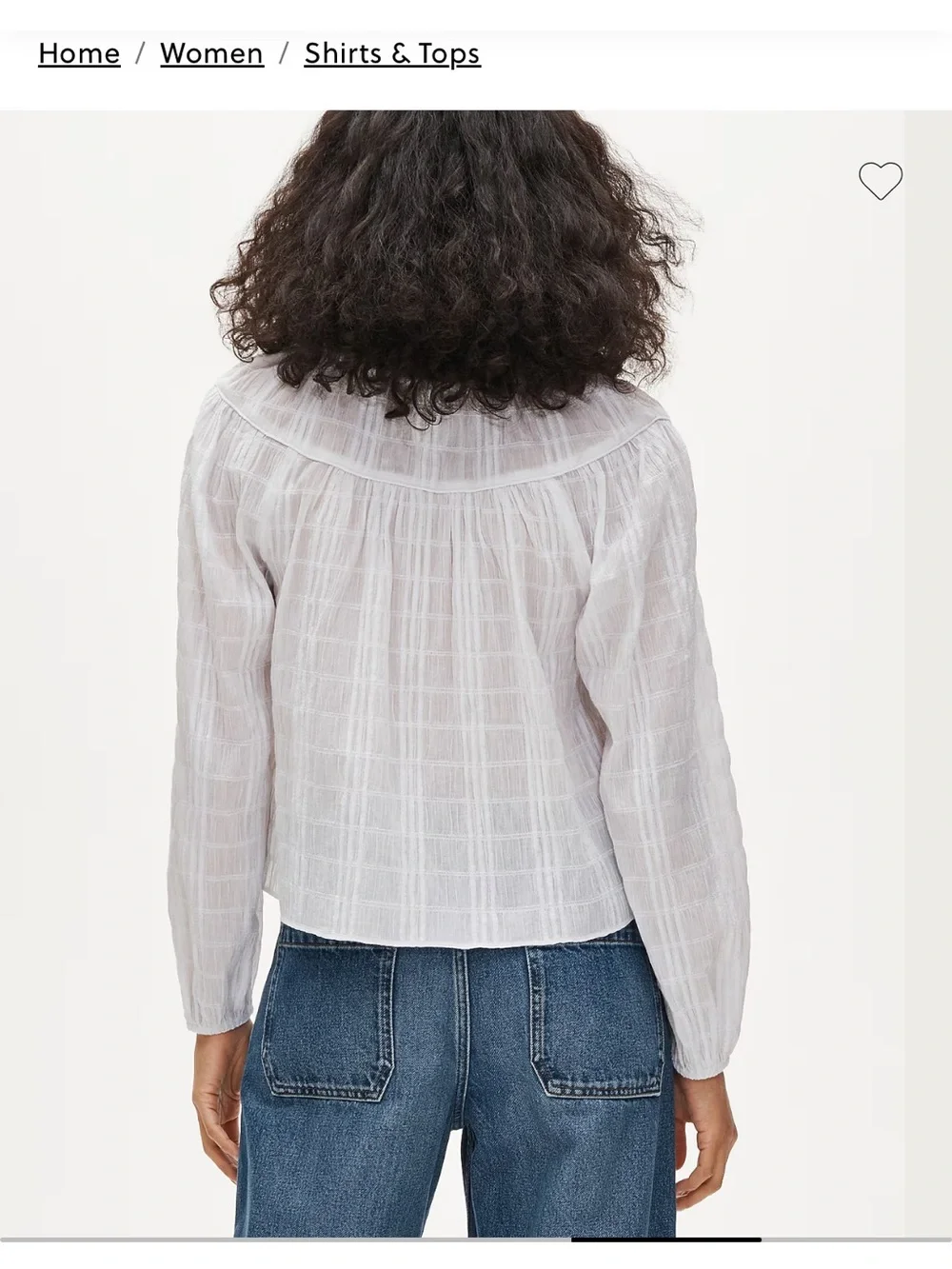 J. Crew White Lightweight Tie Front Popover Top in Seersucker